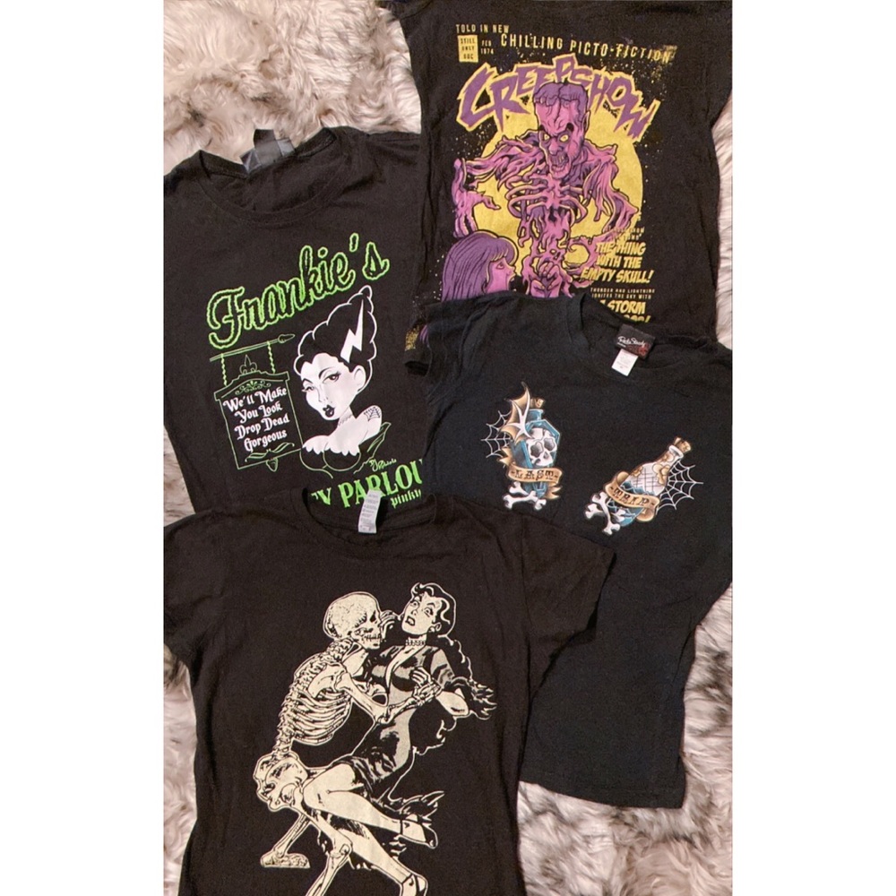 Bundle of 4 lightly worn rockabilly tshirts